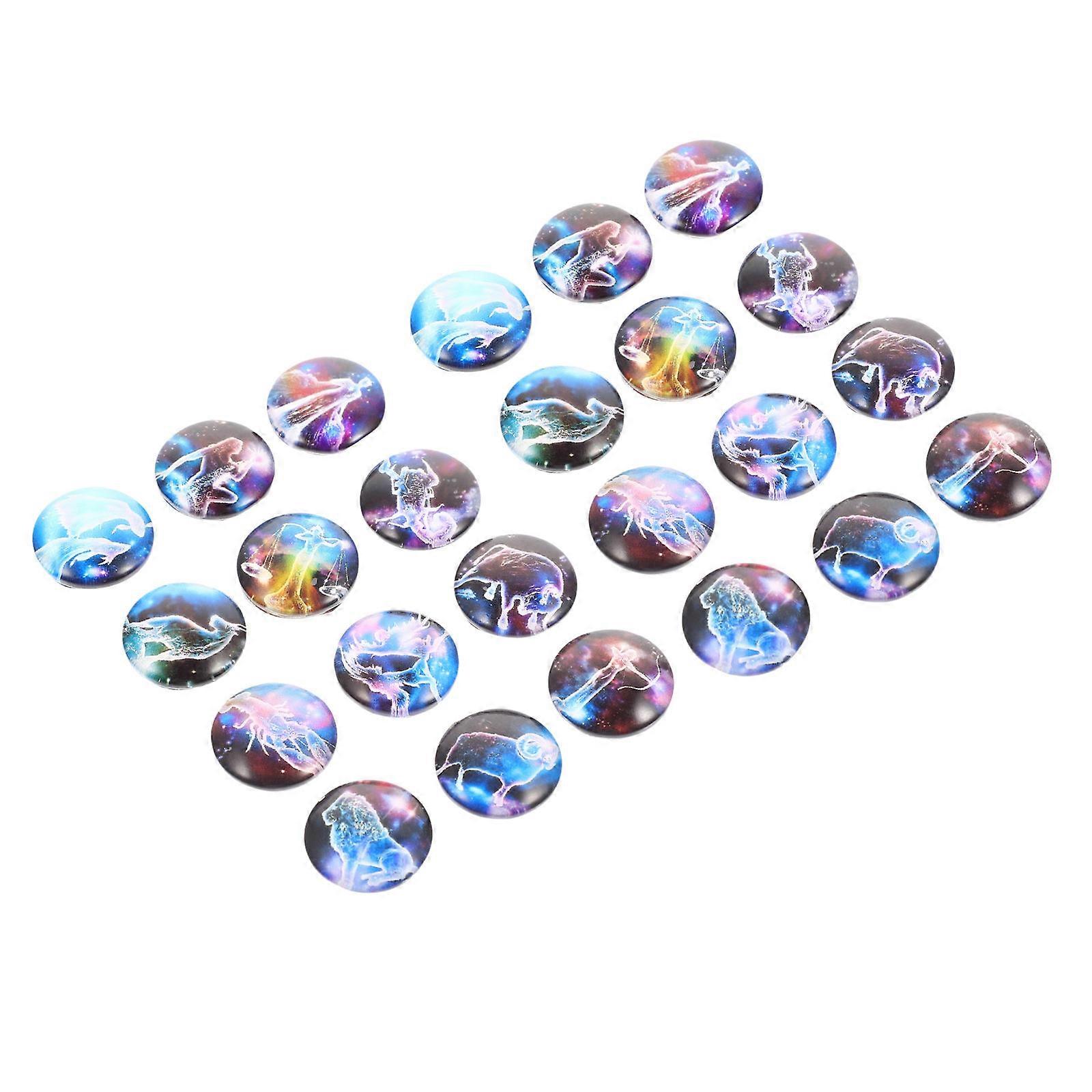 Round Glass Cabochons Pattern Cabochons for Jewelry Making 240Pcs