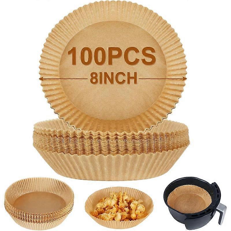 Air Fryer  Paper for 2 to 5 QT, Set of 100, 8inch Round Airfryer Liners, Nonstick Air Fryer Filter Paper, Compatible with ,  Airfryer and Mo