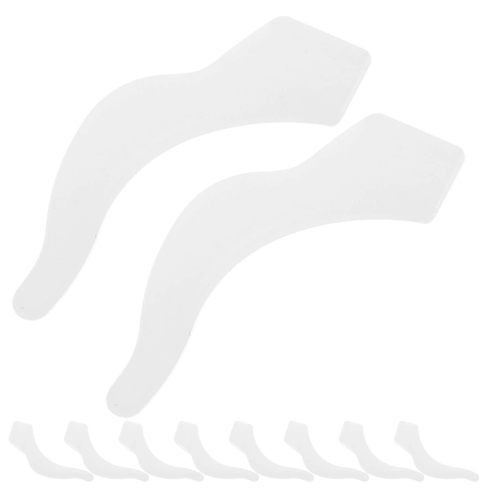 Silicone Glasses Ear Hooks for Secure Grip 20Pairs White Anti-Slip Clips