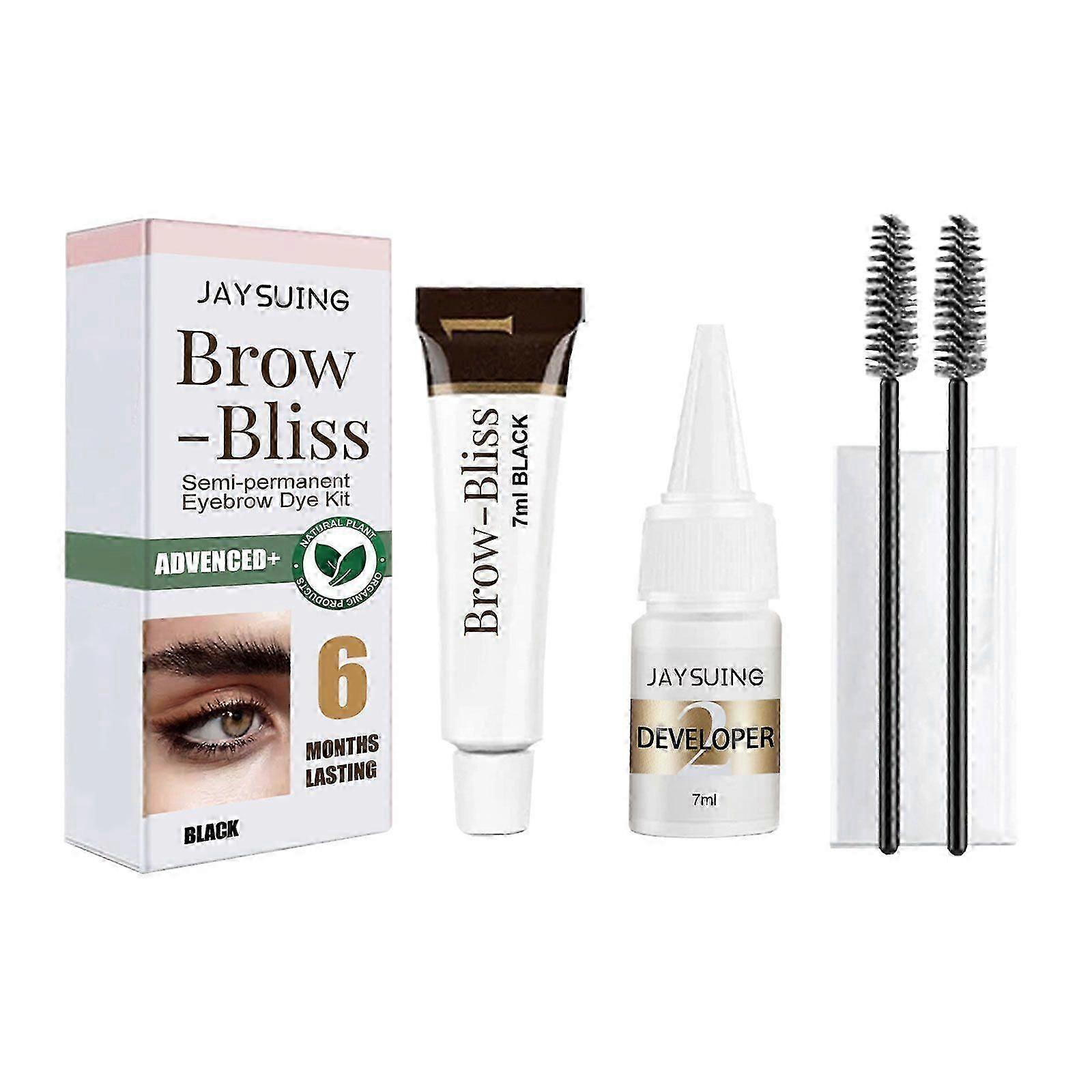 Long-Lasting Waterproof Eyebrow Dye Kit  Smudge-Proof, Easy, Semi-Permanent 6 Months
