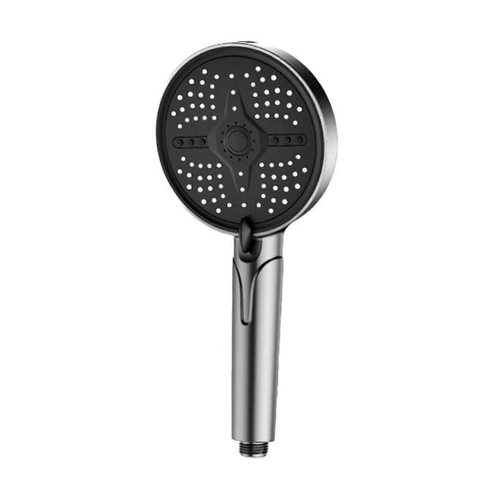 Pressure Handheld Shower Head with Filter, 5 Spray Modes, Universal Fit, Large Panel  Gray