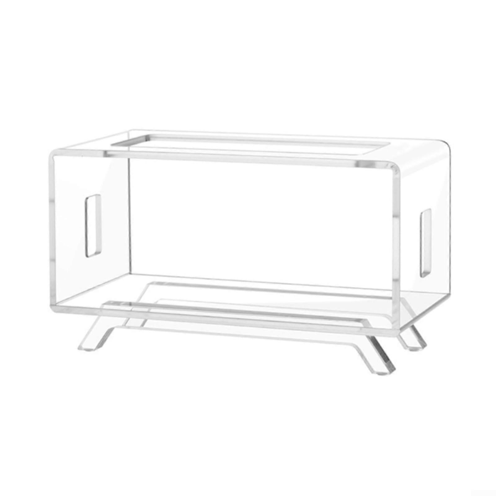 Speaker Acrylic Desktop Stand Clear Display Holder, Transparent Finish, TV Cabinet Style, Modern Design, Sturdy Support