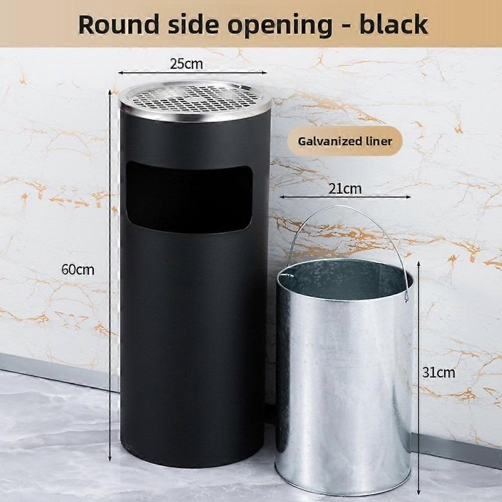 Round Large Garbage Bin Standing Trash Can Outdoor Waste Bin  for Public Place Garden