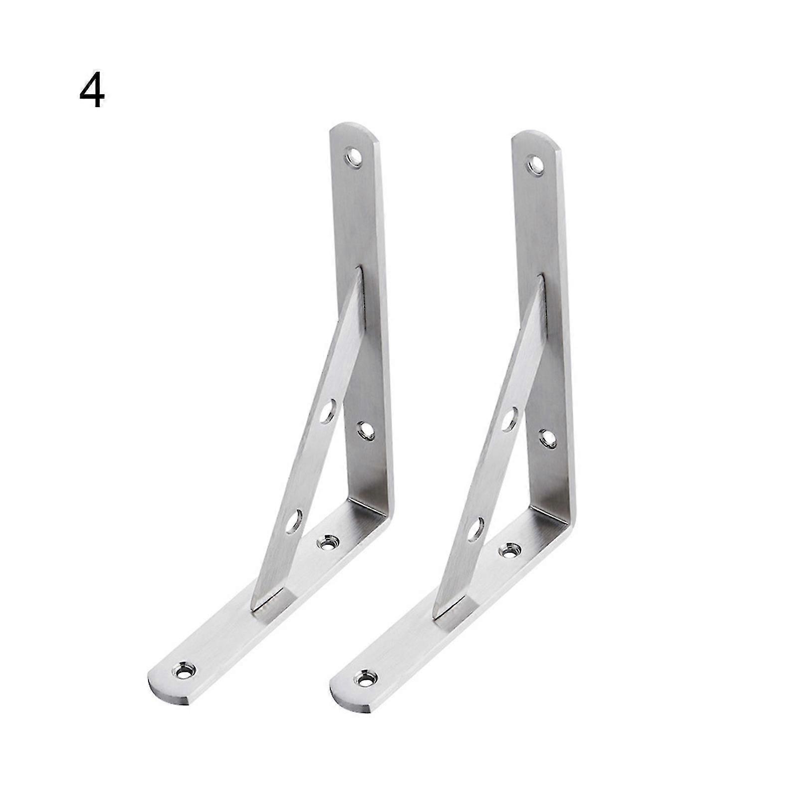 2pcs Thickened Detachable Stainless Steel Triangle Shelf Board Support Brackets