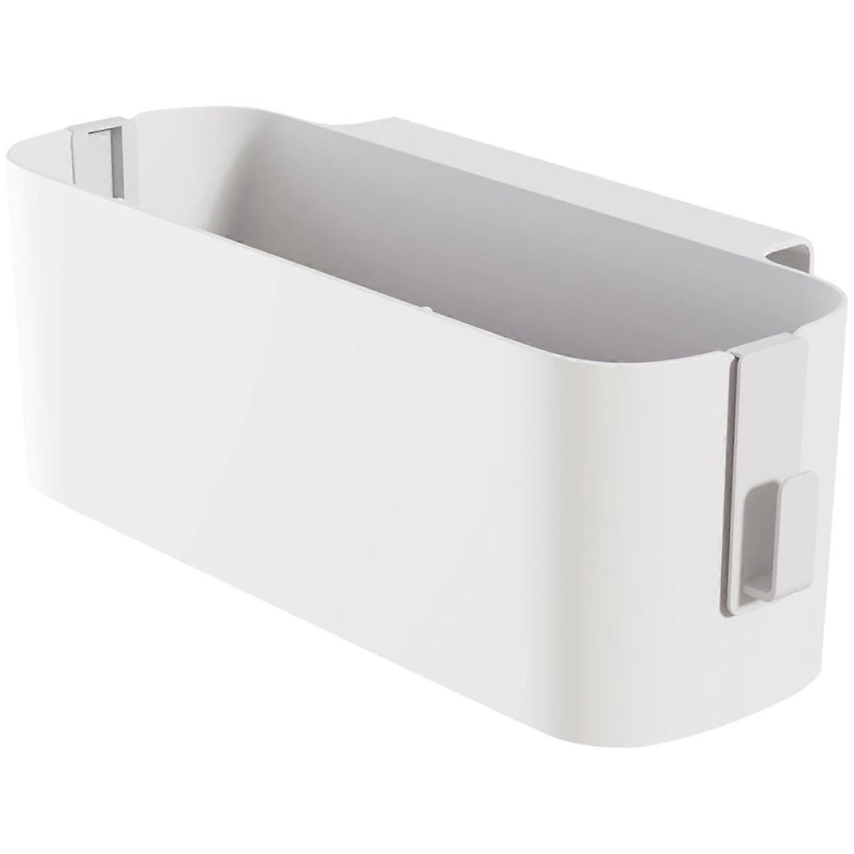 Bedside Storage Organizer with MultiPocket and Side Hooks for Dorm Bunk Beds No Drilling White