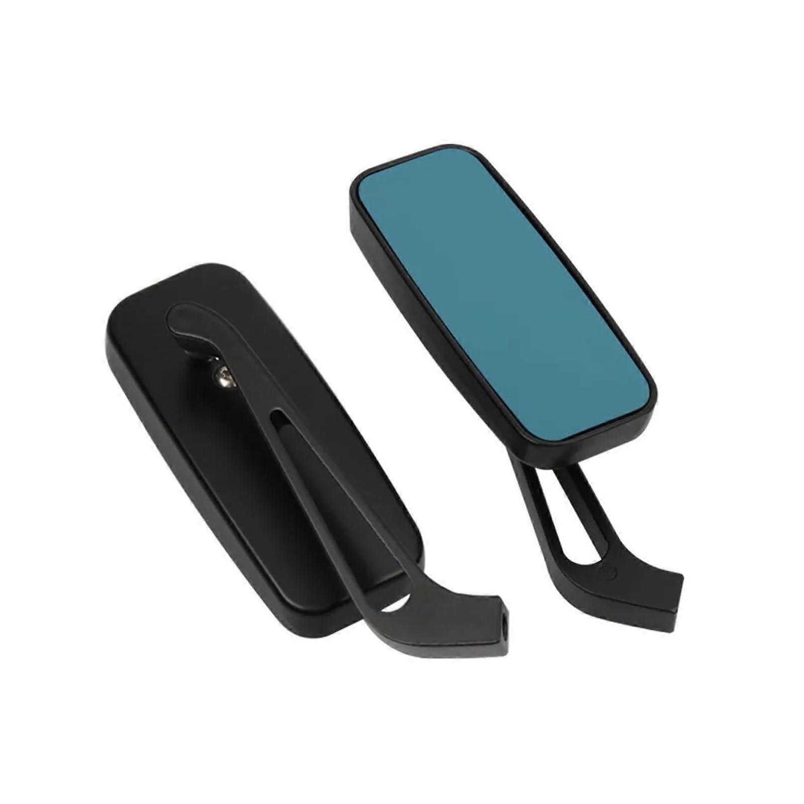 Motorcycle Rearview Mirrors 10mm Thread Black Rectangular Wide View for 125cc250cc Scooter