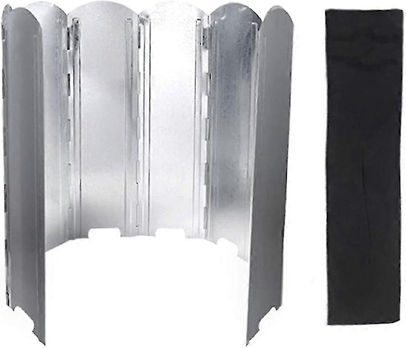 26-27 9 Plates Folding Windscreen - Lightweight Windproof for Camping Stove