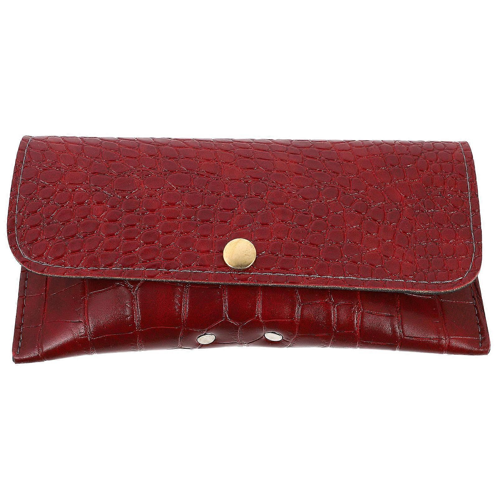 Fashionable Rectangular Glasses Storage Box For Everyday Use In Red With Durable Material And Scratch Protection 1Pcs