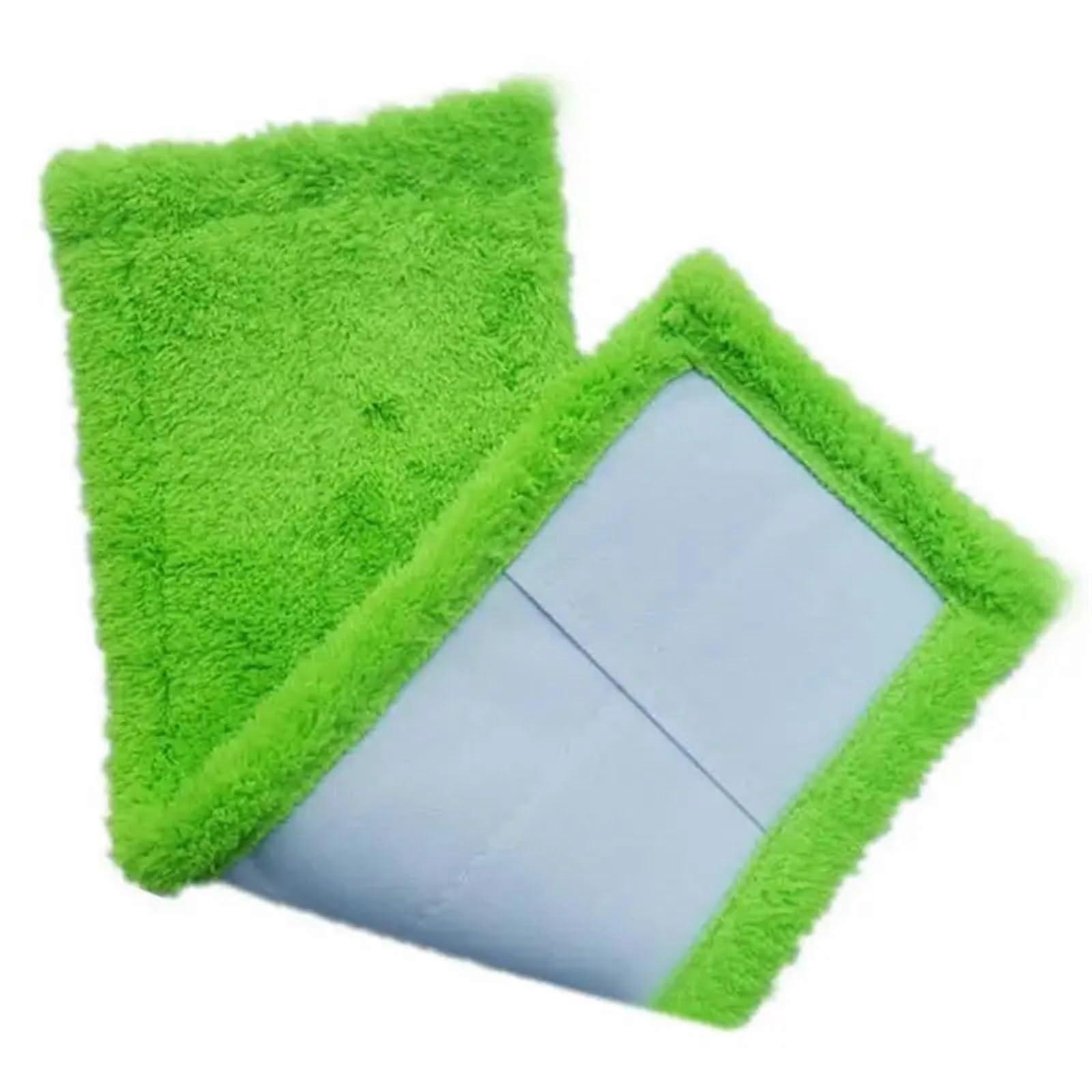 Mop Pads Mop Head Replacement Reusable Machine Washable  Absorbent for Floor Cleaning Green