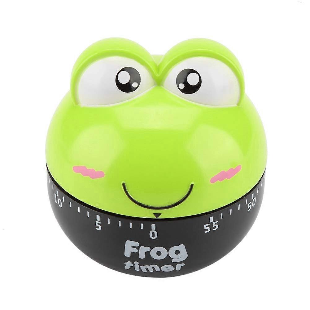 Mechanical Kitchen Timer with Charming Animal Design, Precise Timing and Clear Alarm, Green