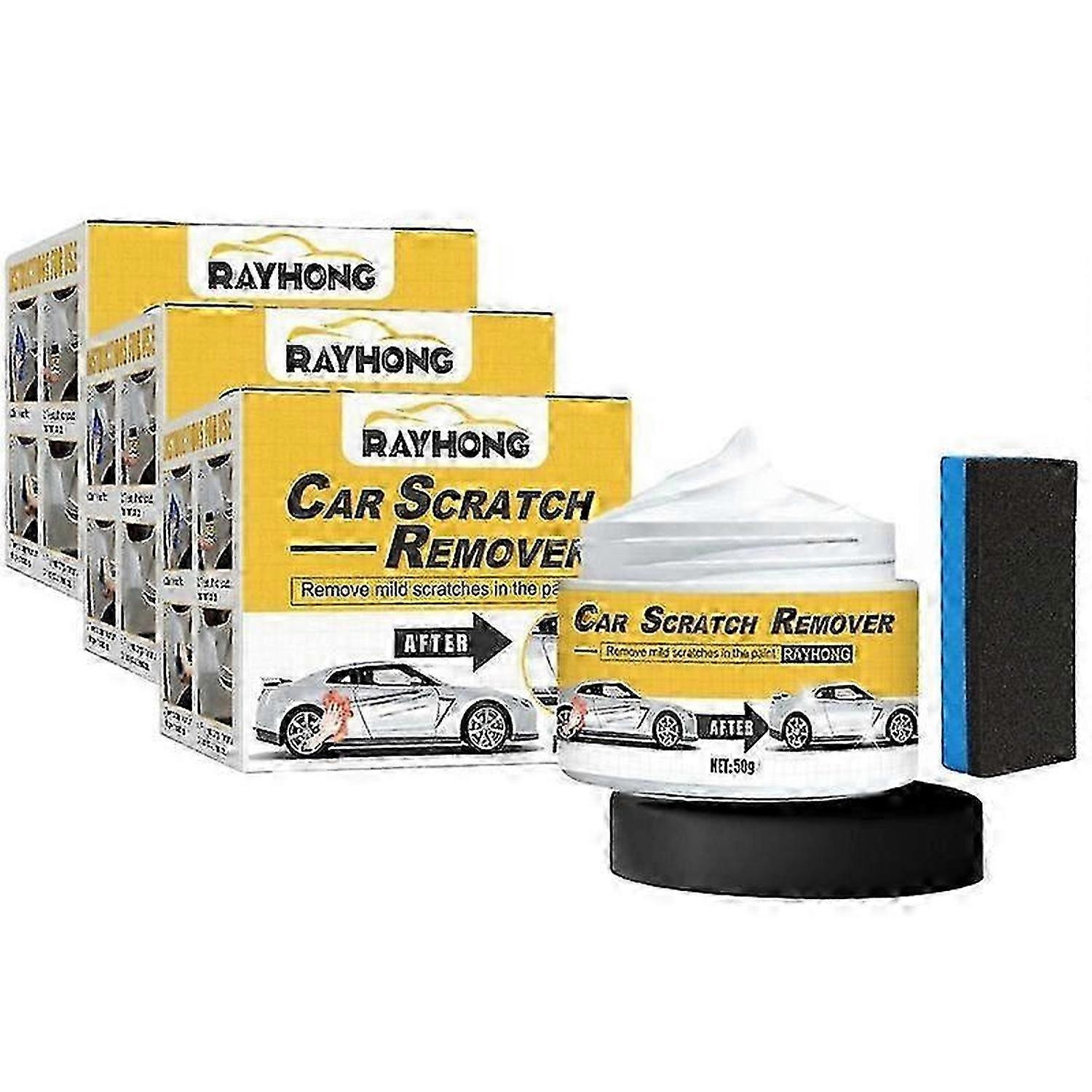 1-3x Polishing Compound & Scratch Remover with Sponge, Car Scratch Remover