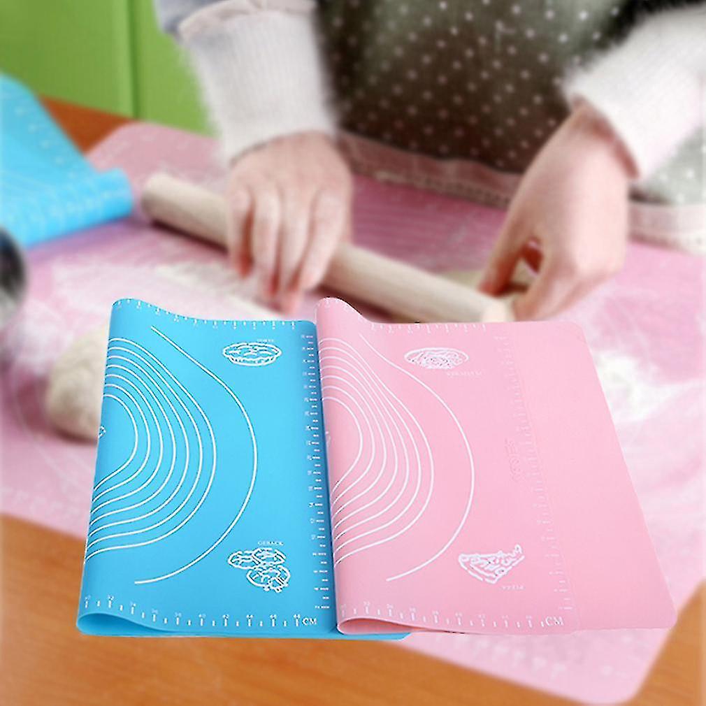 Silicone Cake Dough Pastry Fondant Rolling Cutting Mat Baking Pad Baker Tool