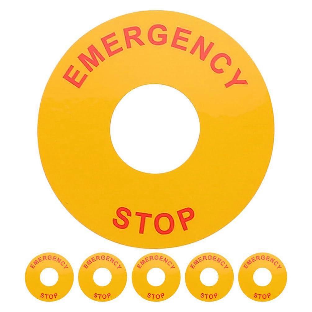 Electrical Equipment Warning Labels 6pcs  Visibility Durable Emergency Stop Stickers for Tools