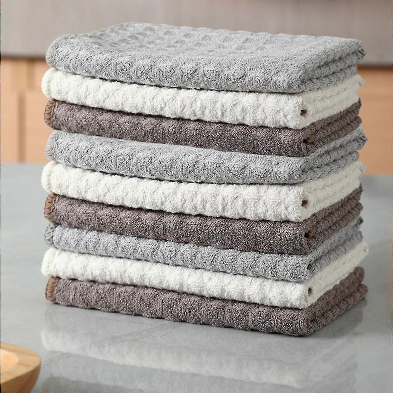 18pcs Microfiber Cleaning Cloths Quick Dry  Absorption ColorCoded for Kitchen