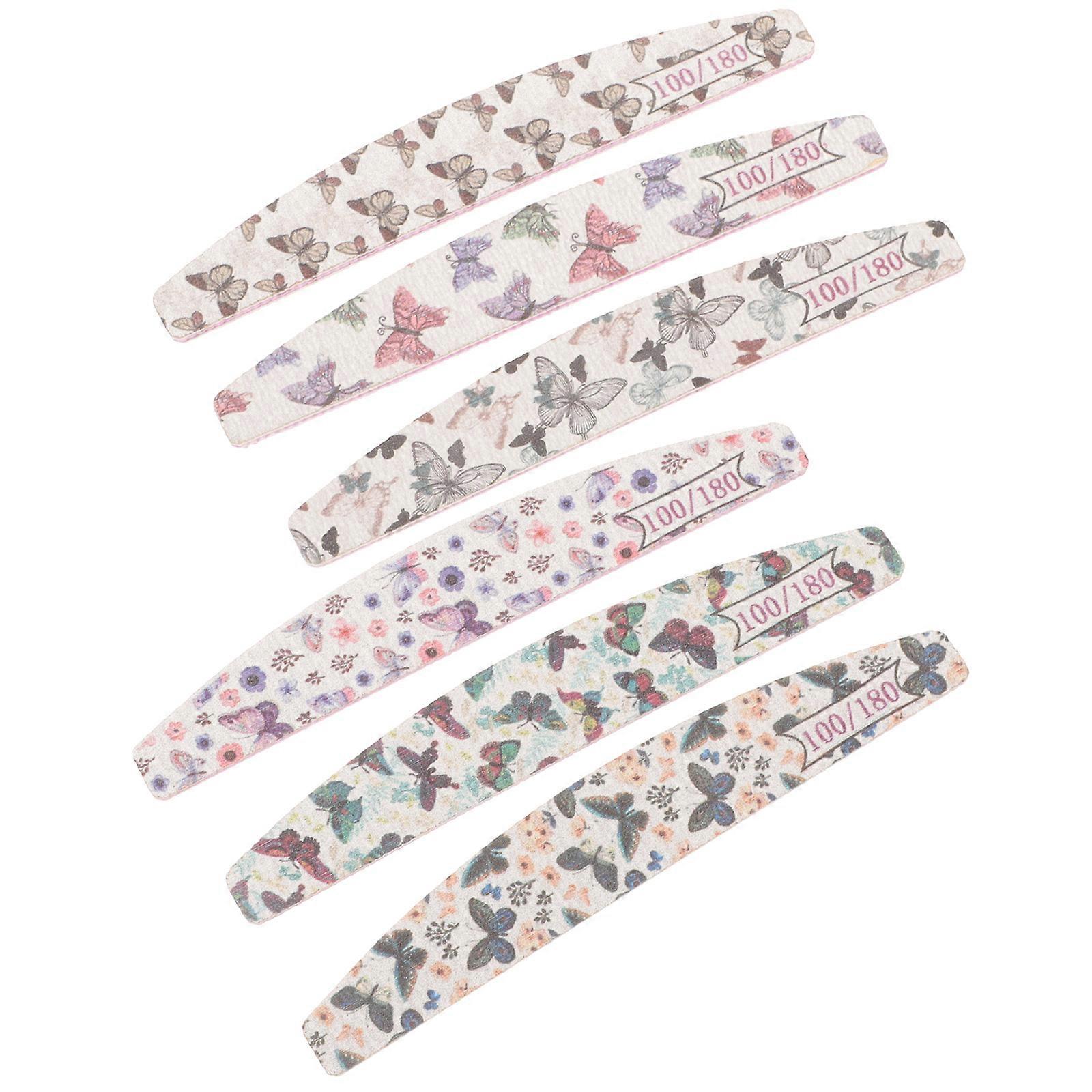 Portable Butterfly Nail Files for Manicure 30Pcs Double Sided Set