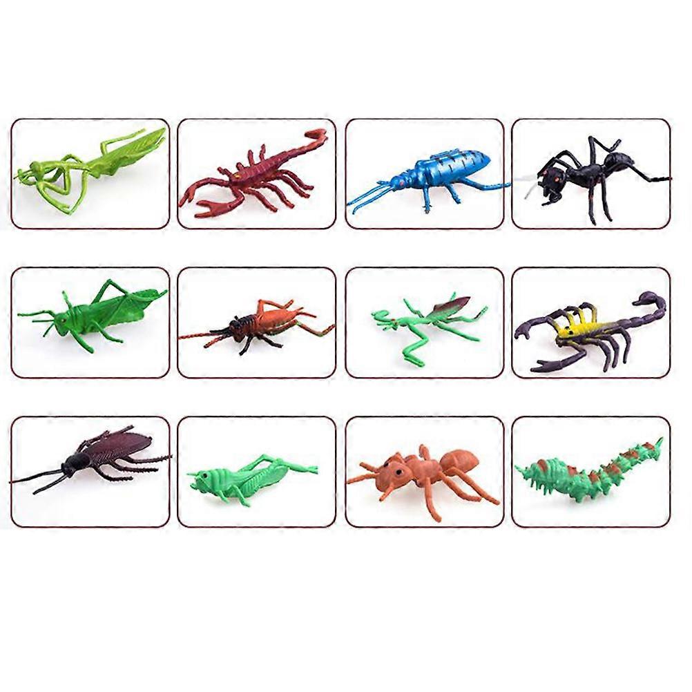 Simulation Mini Model Small Insect Figures for Kids Playing 72Pcs