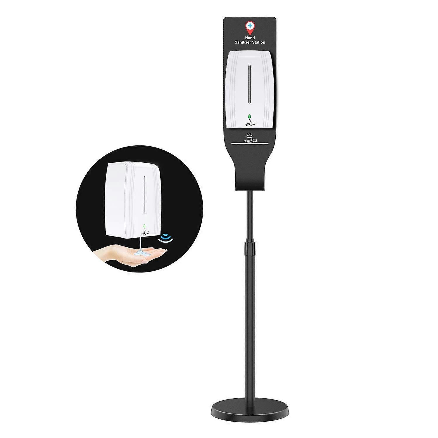 Touchless Hand Sanitizer Dispenser with Stand, Automatic 1000ml Refillable Station with Drip Tray