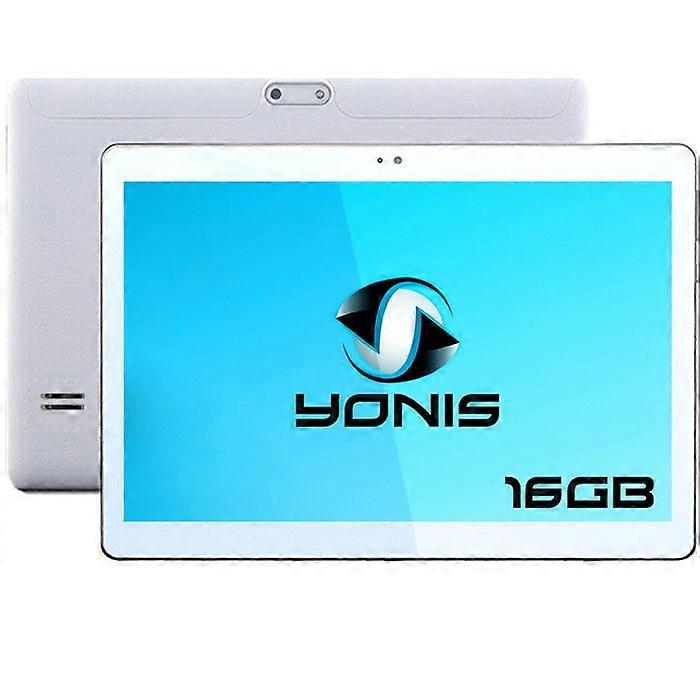 Tablet Android Touch de 10 polegadas, 3G, Dual SIM, Quad Core, Wi-Fi, Bluetooth, 16 GB, Branco, YONIS