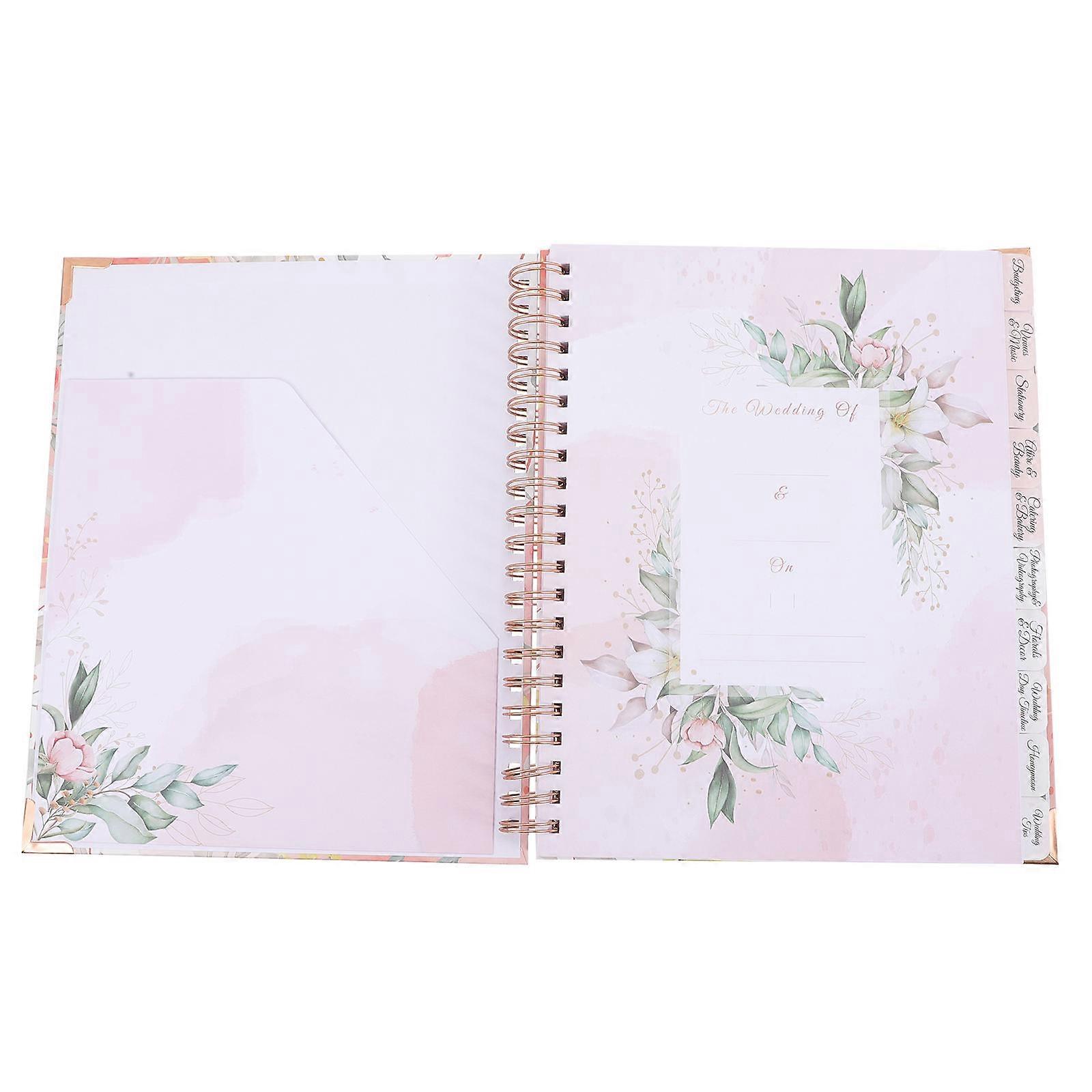 Wedding Planning Notepad Wedding Planner for Writing Use 2Pcs Decorative Recording Book