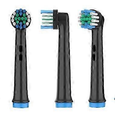Rotating Toothbrush Head Round Black White Toothbrush Head