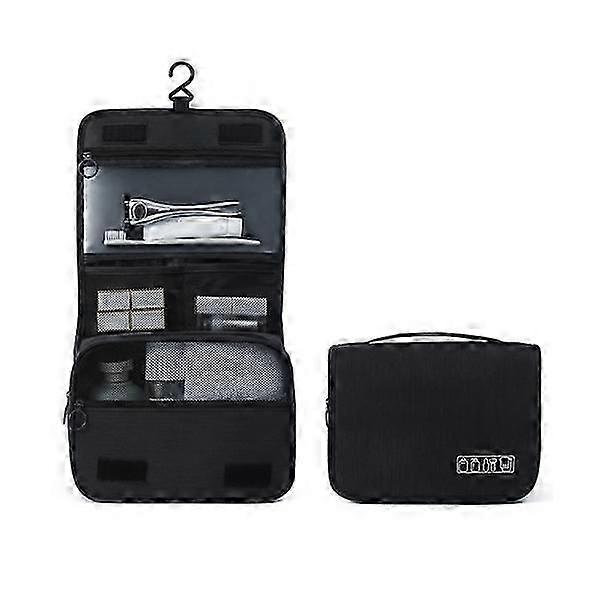 Black Polyester Wall-hung Makeup Storage Bag