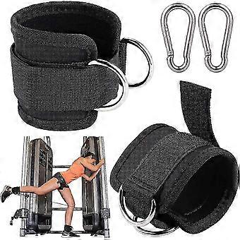 2pcs Adjustable Fitness Ankle Straps, Wrist Strap Bodybuilding Weightlifting Band Wrist Support Cable Machine hwy