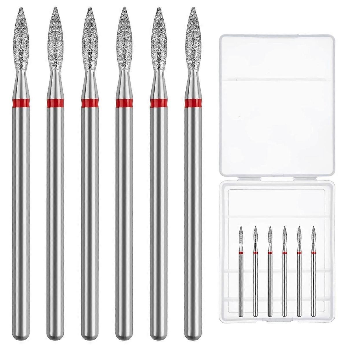 6 pcs nail drill bits diamond cutters for manicure