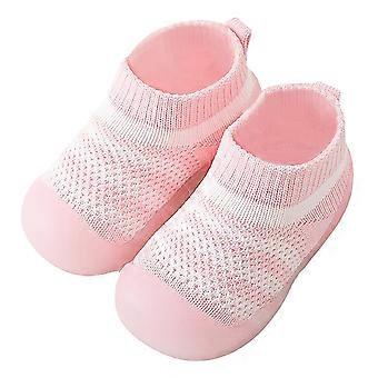 Babysko til piger 12-18 måneder, fritidssneakers i mesh med blød bund, åndbare sokkesko til babyer – kompatible med småbørn