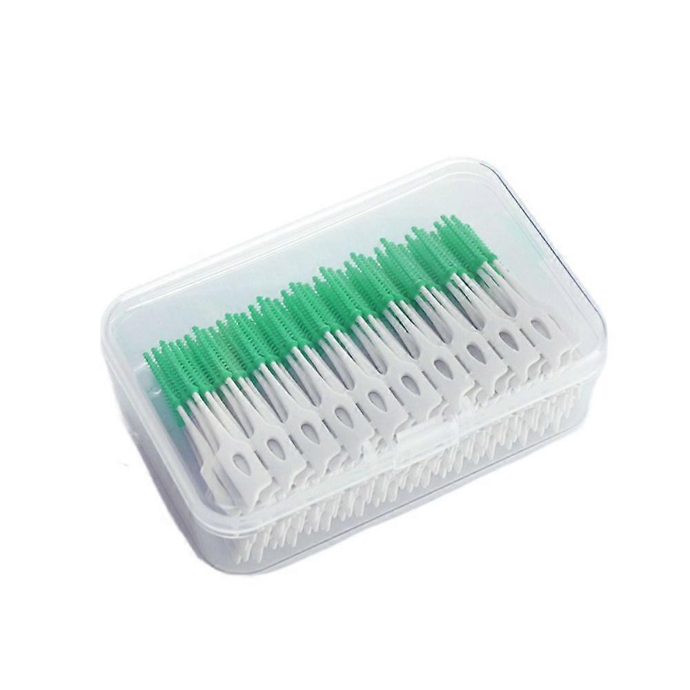 160Pcs Clean Between Teeth Silicone Interdental Brushes Orthodontics Braces Teeth Care Toothpicks Brushes with Thread