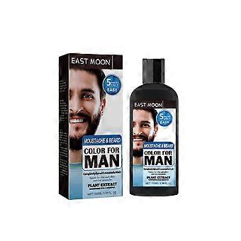 East Moon Beard Care Tonic - Fast Coloring For Men's Hair And Beard, Split Ends And Dryness Care, Black Coloring