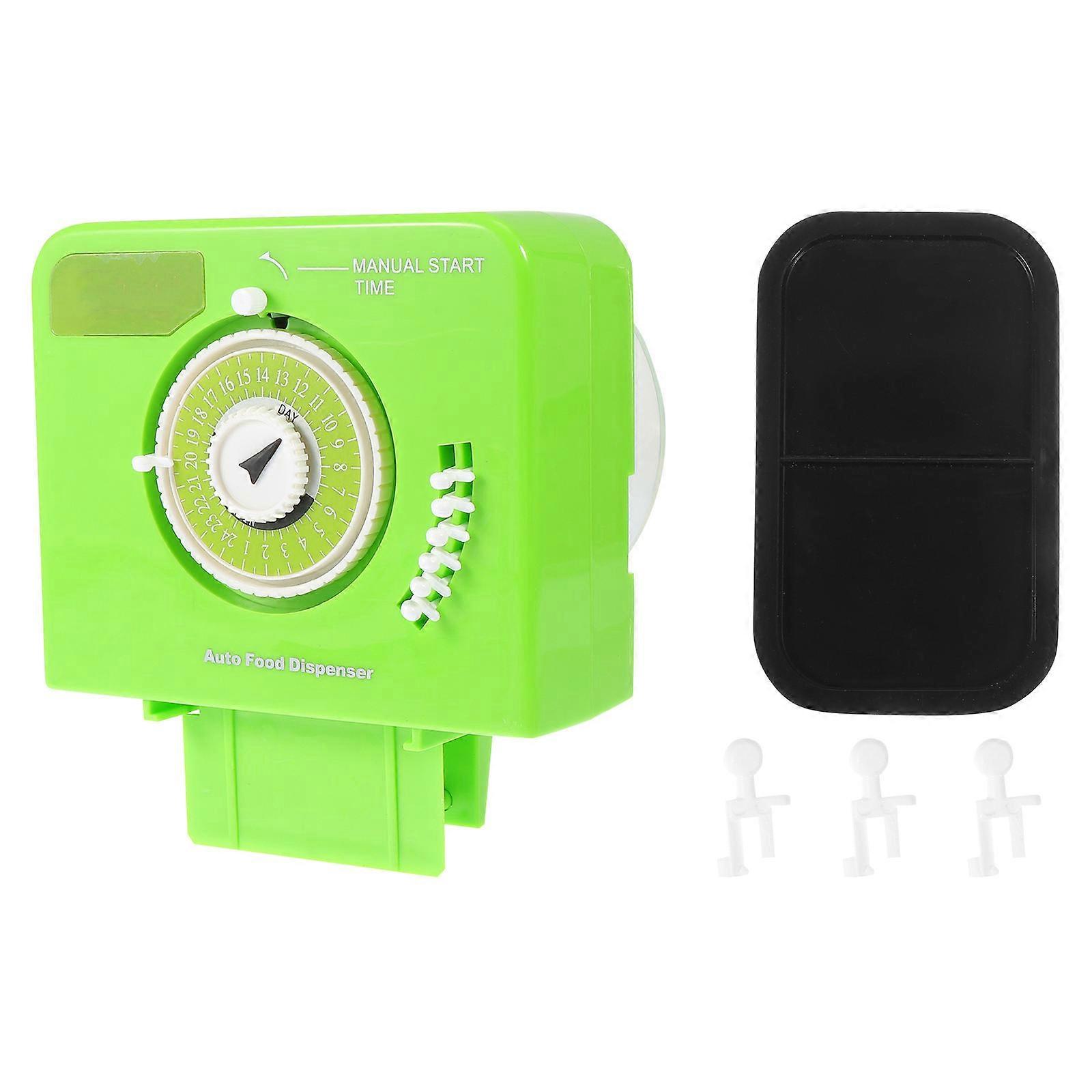 Automatic Feeder Aquarium Feeder for Turtle Feeding 1Pcs Durable Green Plastic