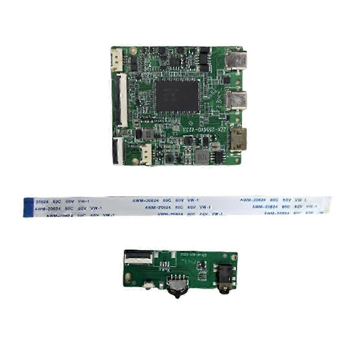 Placa controladora compatível com Type-C para telas LCD EDP de 11,6, 13,3, 14, 15,6 e 17,3 polegadas com resolução de 1920x1080 e conectores de 30 e 40 pinos.