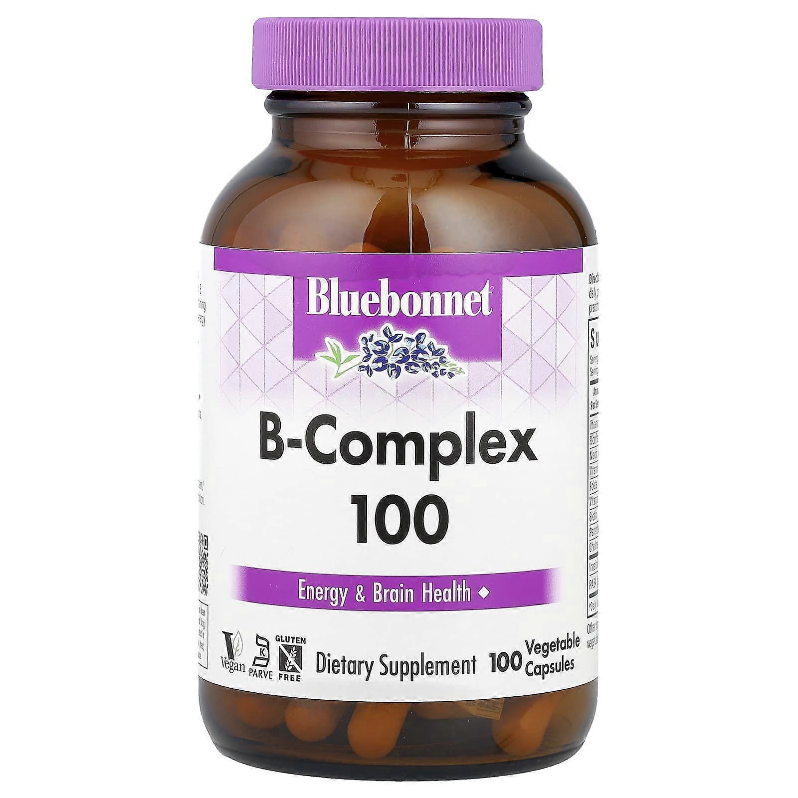 Bluebonnet Nutrition, B-Complex 100, 100 Vegetable Capsules