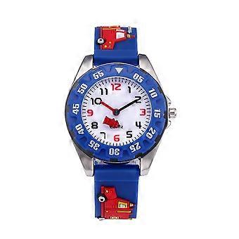 Cartoon Wristwatch Kids Fire Fighting Truck Quartz Watch