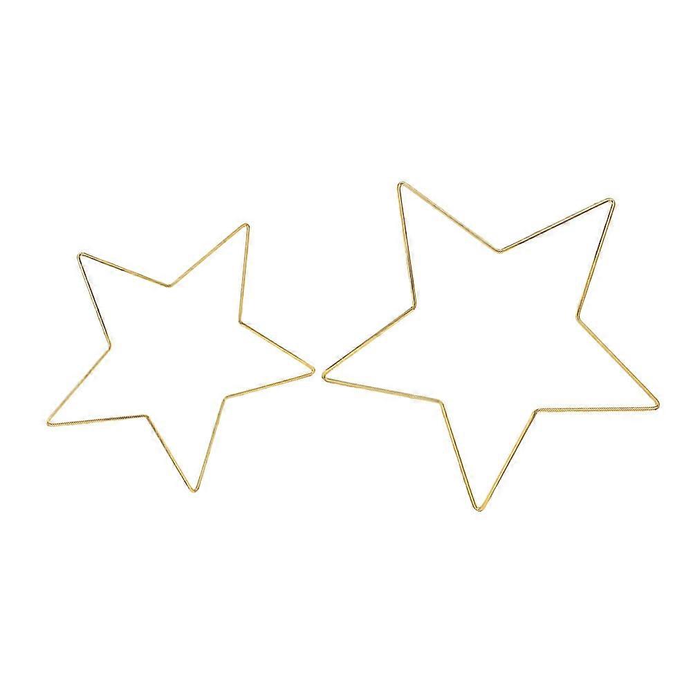 2pcs Star Shaped Frames Iron Hanging Ring Macrame Hoops DIY Craft Tool