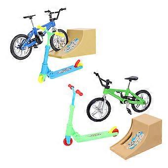 2 sæt Mini Finger Legetøj Finger Cykel Scooter Rampe Fingerspids Sport Legetøj Bordspil