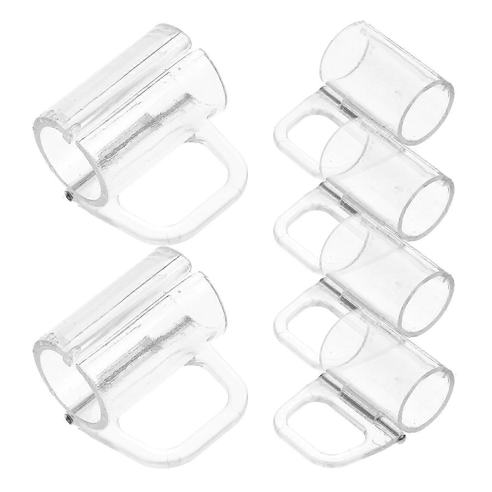 Transparent Roller Shade Pull Handle 6Pcs Suitable For Window Treatment ABS Material Sturdy Support