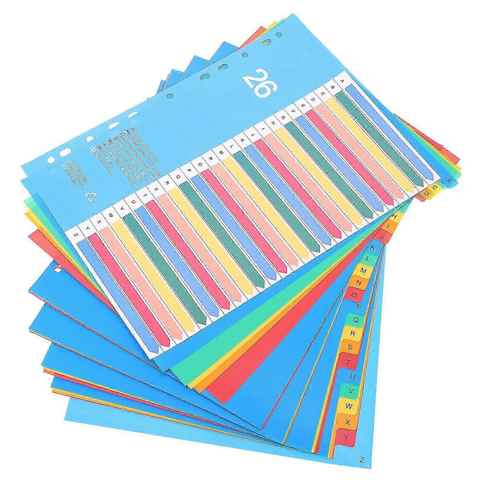 Plastic Folder Separator Colored Index Divider for Home Use 38Pcs