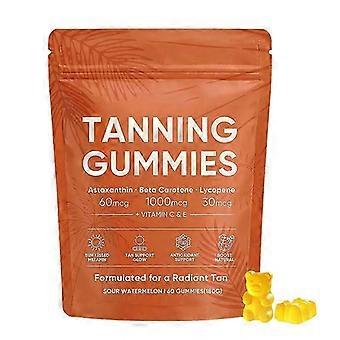 Top Choice Natural Glow Skin Tanning Gummies - 60 stuks, sinaasappelsmaak, voedingsgels en kauwtabletten