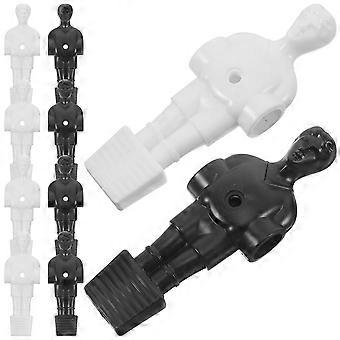 10pcs Foosball Player Replacement Parts Miniature Football Men Mini Player Figurines Soccer Game Supplies for Table Game Machine White Black