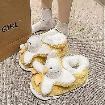 Banaan jongen katoenen pantoffels dames winter indoor huis dikke bodem antislip schattig cartoon warm gewatteerde hoge katoenen schoenen