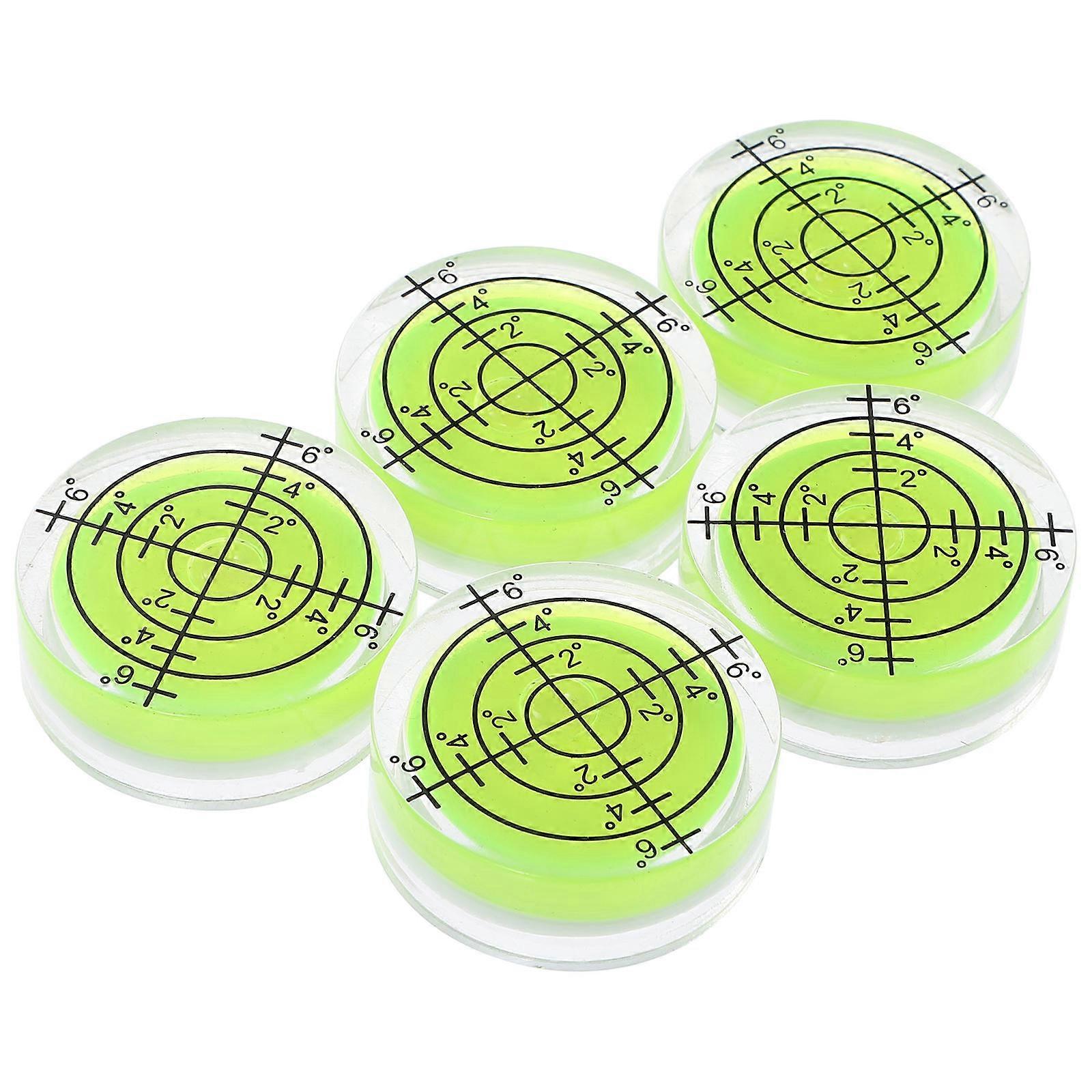 5pcs Small Level Bubble Circular Bubble Level Mini Level Small Leveler Spirit Level