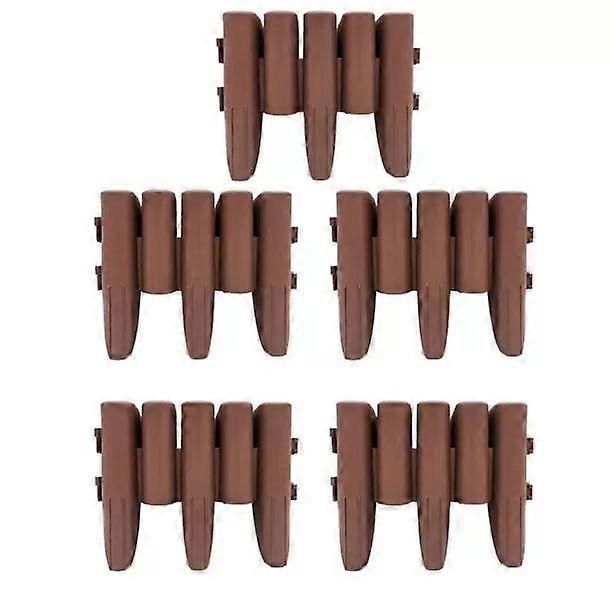 Palisade Garden Edging, Brown, 5pcs