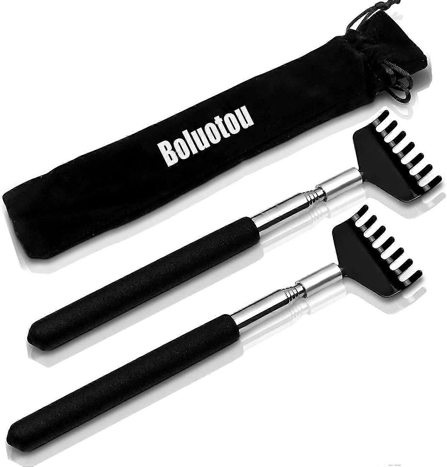 Pack Portable Retractable Back Scraper, Stainless Steel Retractable Back Scraper, Nice Gift Packaging