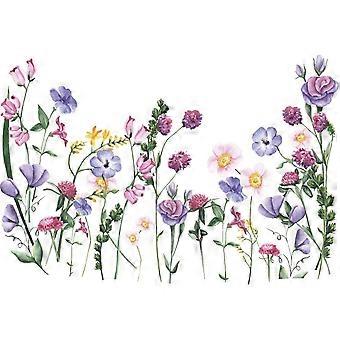Flores Vinhas Decalques de Parede Adesivos de Parede Removíveis para Quarto de Crianças Berçário Sala de Aula Quarto Sala de Estar DIY Peel and Stick Art Murais Decoração de Casa - 