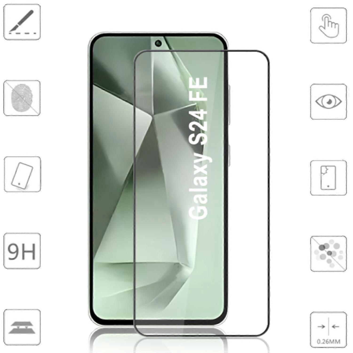 For Samsung Galaxy S24 FE 5G 1x 3D Premium Display H9 Tempered Glass Screen Protector