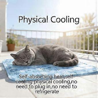Pet Cooling Pad, Breathable Self-Cooling Gel Mat with Snowflake Pattern, Non-Toxic, Instant Heat Relief for Dogs Cats, Indoor Outdoor Use
