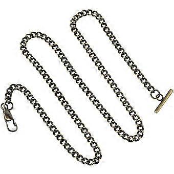 65cm Decent Metal Pocket Watch Chains Vintage T-bar Buckle Jeans Belt Chains for Men Women (Bronze Color)