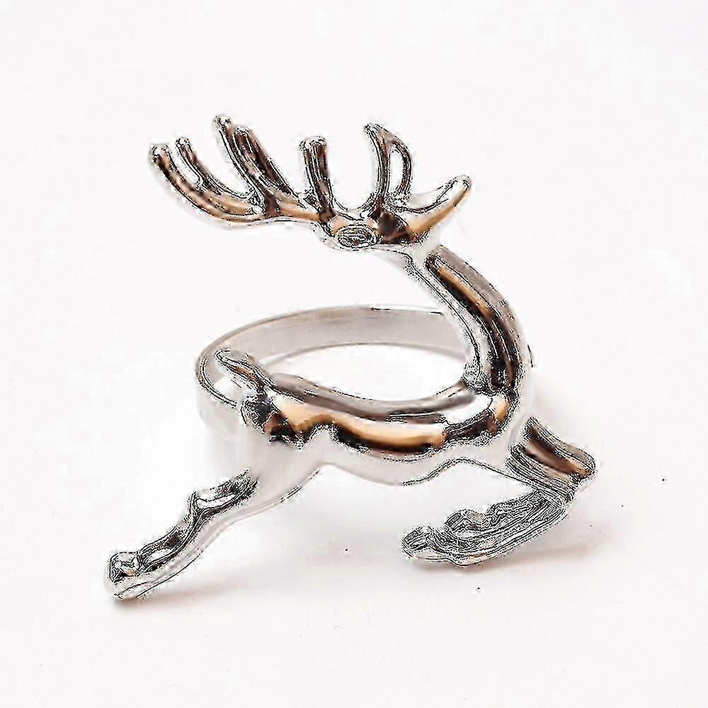 12 Silver Holiday Napkin Rings - Elegant Table Decor Set