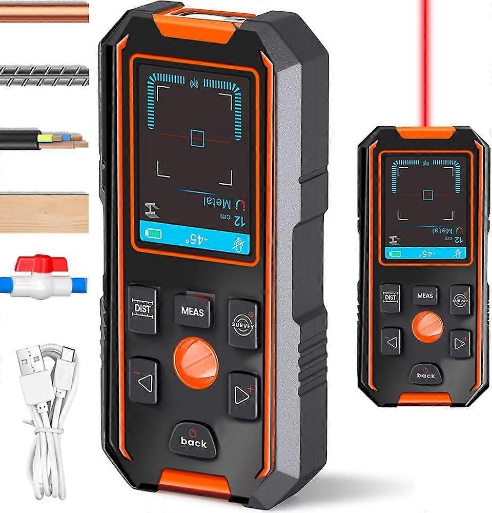518S Wall Scanner Stud Sensor 3IN1 Stud Detector Beam Detector Laser Rangefinder